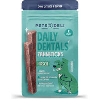 Produktbild von Pets Deli Daily Dentals Zahnpflege-Snack Hirsch für Hunde hypoallergen und monoprotein 70g - 70 g