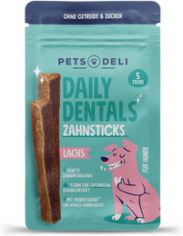 Produktbild von Pets Deli Daily Dentals Zahnsticks Lachs und Huhn für Hunde 70g - 70 g