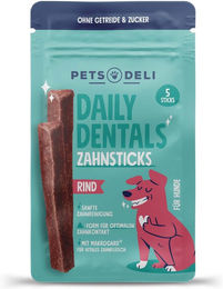 Produktbild von Pets Deli Daily Dentals Zahnsticks Rind Zahnpflege-Snack für Hunde mit hohem Fleischanteil und Monoprotein 70g - 70 g