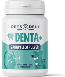 Produktbild von Pets Deli Dentapulver Nahrungsergänzung zur Zahnpflege für Hunde und Katzen Junior 200g