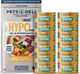 Produktbild von Pets Deli Fancy Filet Topping Ente Probierpaket für Hunde Senior 2840g - 2840 g