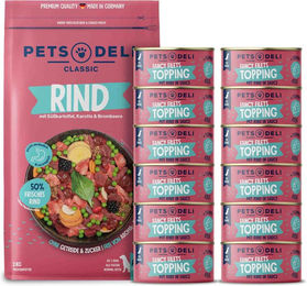 Produktbild von Pets Deli Fancy Filet Topping Rind Probierpaket für Hunde Senior 2840g - 2840 g