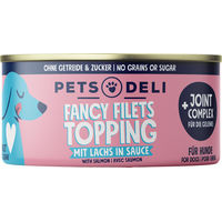 Produktbild von Pets Deli Fancy Filets Hundetopping Huhn & Lachs in Soße für Senioren 70g - 70 g