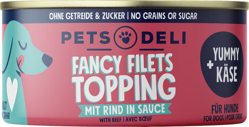 Produktbild von Pets Deli Fancy Filets Hundetopping Rind in Soße 70g - 70 g