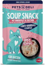 Produktbild von Pets Deli Functional Suppe Anti-Haarball Rind für Senior Katzen 40g - 40 g