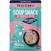 Produktbild von Pets Deli Functional Suppe Anti-Haarball Rind für Senior Katzen 40g - 40 g