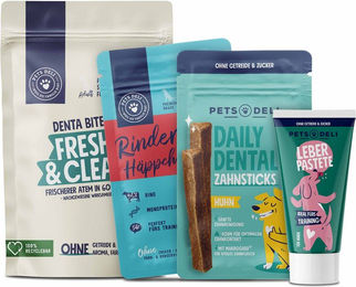 Produktbild von Pets Deli Funktionssnack Bundle für Senioren Hunde Zahnpflege Pastete Rind und Huhn 485g - 485 g