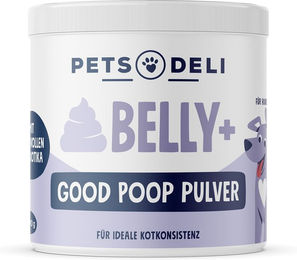 Produktbild von Pets Deli Good Poop Nahrungsergänzung Pulver für Hunde Junior zur Verdauung und Zahnpflege 200g