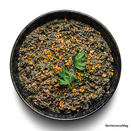 Produktbild von Pets Deli Green Veggie Hunde Nassfutter Adult mit Hüttenkäse und Vollei-Pulver, vegetarisch, glutenfrei und ohne Zucker, 6x400g - 6 x 400 g