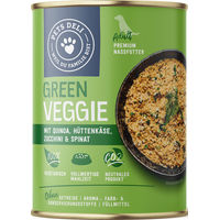 Produktbild von Pets Deli Green Veggie Nassfutter für erwachsene Hunde mit Hüttenkäse, Zucchini, Quinoa und Spinat - 400g - 400 g