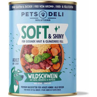 Produktbild von Pets Deli Hund Nassfutter Senior Wildschwein 400g Dose für Haut und Fell - 400 g