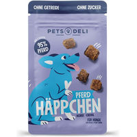 Produktbild von Pets Deli Hundesnacks Pferdehäppchen Belohnungssnack für Senior Hunde getreidefrei und zuckerfrei 90g - 90 g