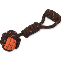 Produktbild von Pets Deli Hundespielzeug Tug Ball Rope aus Baumwolle Braun Größe S für Senior Hunde