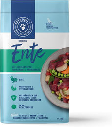 Produktbild von Pets Deli Hundetrockenfutter Ente für Senior Hunde getreidefrei und hypoallergen 4kg - 2 x 2 kg