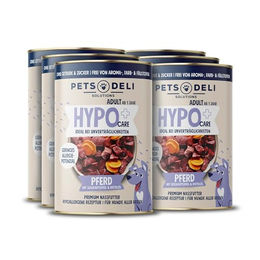 Pets Deli Hypo Care Hunde Nassfutter Pferd mit Süßkartoffel und Distelöl für Adult, getreidefrei, 6x800g - 6 x 800 g – Bild 1 von 3