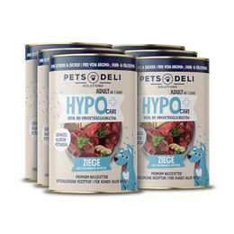 Pets Deli Hypo Care Hunde Nassfutter Ziege mit Pastinake und Distelöl für Adult, getreidefrei, 6x800g - 6 x 800 g – Bild 1 von 3