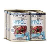 Produktbild von Pets Deli Hypo Care Hunde Nassfutter Ziege mit Stückchen in Sauce für Adult, getreidefrei, 6x400g - 6 x 400 g