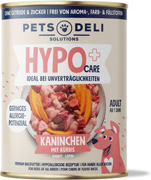 Produktbild von Pets Deli Hypocare Nassfutter für Hunde Senior mit Kaninchen und Känguru getreidefrei und hypoallergen 200g Dose