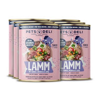 Produktbild von Pets Deli Junior Hunde Nassfutter Lamm Getreidefrei und Ohne Zucker 6x400g - 6 x 400 g