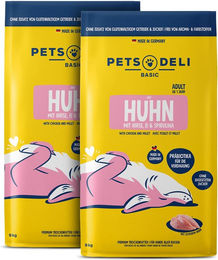 Produktbild von Pets Deli Junior Trockenfutter Getreidefrei Huhn und Fisch 2x9kg