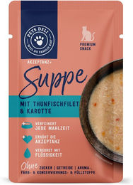 Produktbild von Pets Deli Katzen Junior Suppe mit Thunfisch, Huhn und Stückchen in Sauce, getreidefrei und glutenfrei, 40g - 40 g