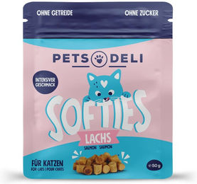 Produktbild von Pets Deli Katzen Leckerli Lachs Minis für Senior Katzen getreidefrei 50g - 50 g