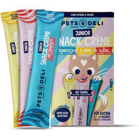 Produktbild von Pets Deli Katzen Leckerli Mousse Creme Multipack 6x15g Adult getreidefrei und zuckerfrei - 6 x 15 g