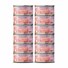 Pets Deli Katzen Nassfutter Juicy Filets Lachs mit Muschel für Adult Katzen, getreidefrei, ohne Zucker, 12x70g – Bild 1 von 1