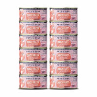 Produktbild von Pets Deli Katzen Nassfutter Juicy Filets Lachs mit Muschel für Adult Katzen, getreidefrei, ohne Zucker, 12x70g