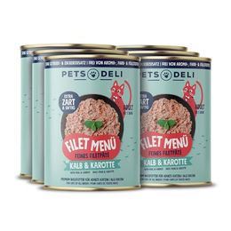 Pets Deli Katzen Nassfutter Kalb und Huhn Stückchen in Sauce, Adult, getreidefrei, ohne Zucker, 6x400g – Bild 1 von 3