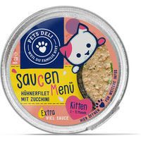 Produktbild von Pets Deli Katzen Nassfutter Kitten Huhn Stückchen in Sauce getreidefrei und zuckerfrei 85g - 85 g