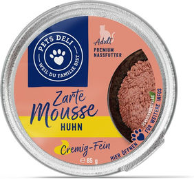 Produktbild von Pets Deli Katzen Nassfutter Mousse Huhn und Rind Senior Getreidefrei Monoprotein 85g - 85 g