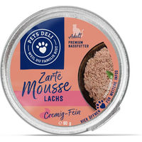 Produktbild von Pets Deli Katzen Nassfutter Mousse Lachs und Rind Senior Getreidefrei Monoprotein 80g - 80 g
