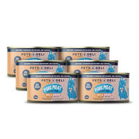 Produktbild von Pets Deli Katzen Nassfutter Pure Meat Pute & Schwein Stückchen in Sauce, Adult, Getreidefrei, 6x200g Dose