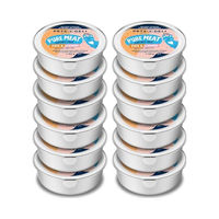 Produktbild von Pets Deli Katzen Nassfutter Pure Meat Pute und Schwein Stückchen in Sauce für erwachsene Katzen, getreidefrei, ohne Zucker, 12x85g