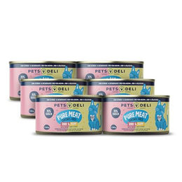 Pets Deli Katzen Nassfutter Pure Meat Rind und Huhn Stückchen in Sauce für ausgewachsene Katzen, getreidefrei, ohne Zucker, 6x200g Dose – Bild 1 von 3