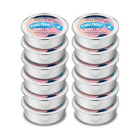 Produktbild von Pets Deli Katzen Nassfutter Pure Meat Schwein & Rind Stückchen in Sauce, Getreidefrei, Ohne Zucker, für ausgewachsene Katzen, 12x85g