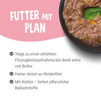 Produktbild von Pets Deli Katzen Nassfutter Rind in Sauce, getreidefrei, glutenfrei und ohne Zucker, 12x70g - 12 x 70 g
