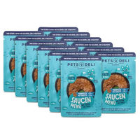Produktbild von Pets Deli Katzen Nassfutter Thunfisch Stückchen in Sauce, getreidefrei, glutenfrei und ohne Zucker, 12x70g - 12 x 70 g