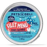 Produktbild von Pets Deli Kitten Nassfutter Filet Menü Thunfisch 85g Dose getreidefrei und glutenfrei - 85 g