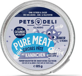 Produktbild von Pets Deli Kitten Nassfutter Kaninchen Rind Geflügel Getreidefrei und Glutenfrei 85g Dose - 85 g