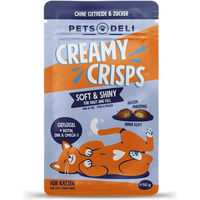 Produktbild von Pets Deli Leckerli Creamy Crisps Huhn für Senior Katzen zur Unterstützung von Haut & Fell 50g - 50 g