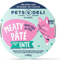 Produktbild von Pets Deli Meaty Paté Nassfutter für Senioren Geflügel mit Ente und Rind getreidefrei monoprotein 85g - 85 g