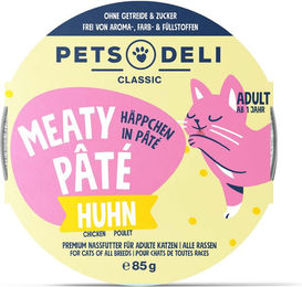 Produktbild von Pets Deli Meaty Paté Nassfutter für Senioren Huhn und Rind getreidefrei monoprotein 85g - 85 g