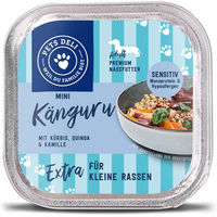 Produktbild von Pets Deli Mini Hund Nassfutter Känguru mit Kürbis Quinoa und Kamille Hypoallergen Sensitive Senior 100g Dose - 100 g