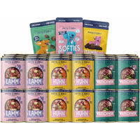 Produktbild von Pets Deli Mix Vorratspaket Nassfutter und Snacks für Hunde Junior Huhn Lamm Wildschwein 36x400g - 36 x 400 g