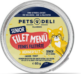 Produktbild von Pets Deli Nassfutter Huhn Filets für Katzen Adult getreidefrei und zuckerfrei 85g - 85 g