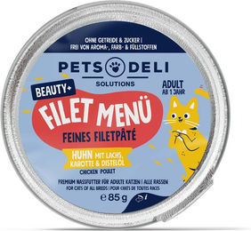 Produktbild von Pets Deli Nassfutter Huhn für Katzen Adult getreidefrei und zuckerfrei 85g - 85 g