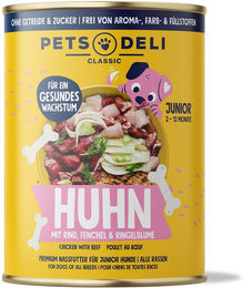 Produktbild von Pets Deli Nassfutter Huhn für Welpen getreidefrei und zuckerfrei 200g - 200 g