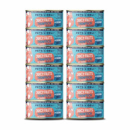 Pets Deli Nassfutter Juicy Filets für Katzen mit Thunfisch, Makrele und Shrimps getreidefrei ohne Zucker 12x70g - 12 x 70 g – Bild 1 von 1